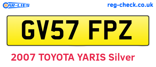 GV57FPZ are the vehicle registration plates.