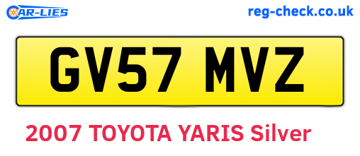 GV57MVZ are the vehicle registration plates.