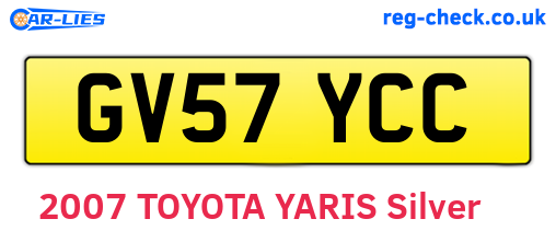GV57YCC are the vehicle registration plates.
