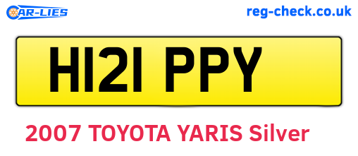 H121PPY are the vehicle registration plates.