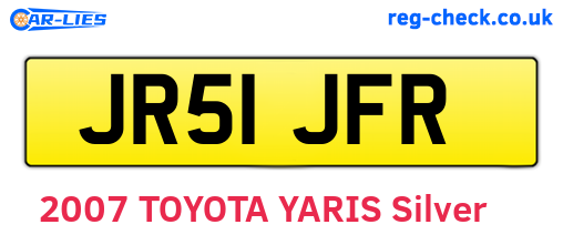 JR51JFR are the vehicle registration plates.
