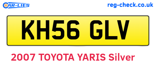 KH56GLV are the vehicle registration plates.