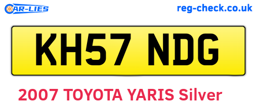 KH57NDG are the vehicle registration plates.
