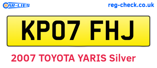 KP07FHJ are the vehicle registration plates.