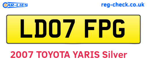 LD07FPG are the vehicle registration plates.