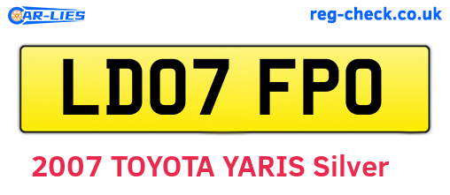 LD07FPO are the vehicle registration plates.