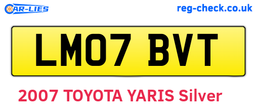 LM07BVT are the vehicle registration plates.