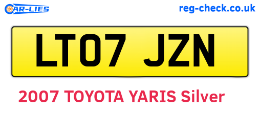 LT07JZN are the vehicle registration plates.