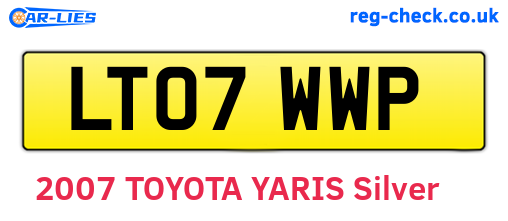 LT07WWP are the vehicle registration plates.