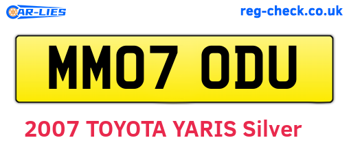 MM07ODU are the vehicle registration plates.