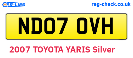 ND07OVH are the vehicle registration plates.