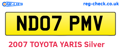 ND07PMV are the vehicle registration plates.