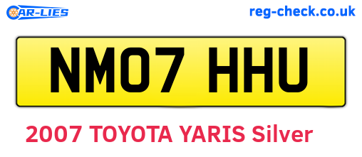 NM07HHU are the vehicle registration plates.