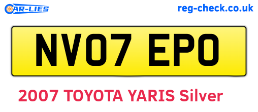 NV07EPO are the vehicle registration plates.