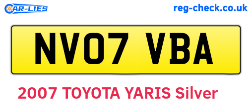NV07VBA are the vehicle registration plates.