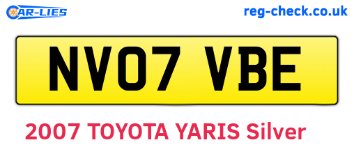 NV07VBE are the vehicle registration plates.