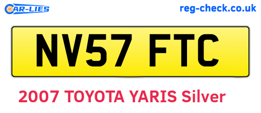 NV57FTC are the vehicle registration plates.