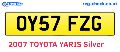 OY57FZG are the vehicle registration plates.