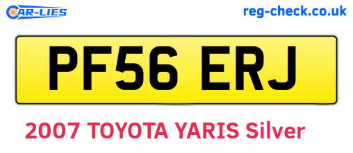 PF56ERJ are the vehicle registration plates.