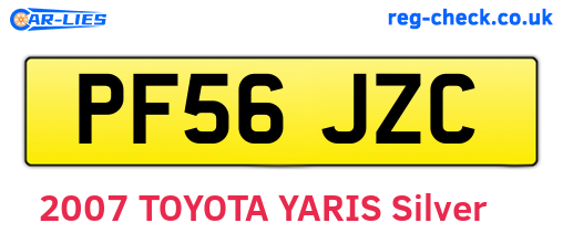 PF56JZC are the vehicle registration plates.