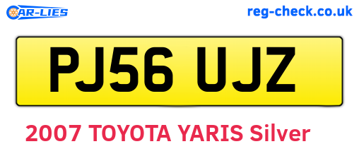 PJ56UJZ are the vehicle registration plates.