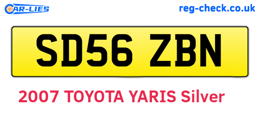 SD56ZBN are the vehicle registration plates.