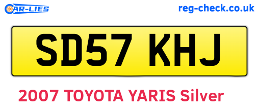 SD57KHJ are the vehicle registration plates.