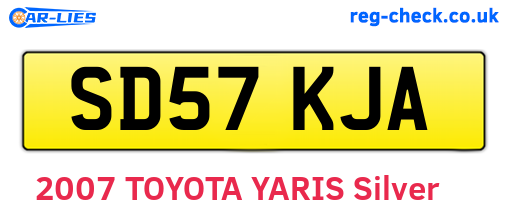 SD57KJA are the vehicle registration plates.