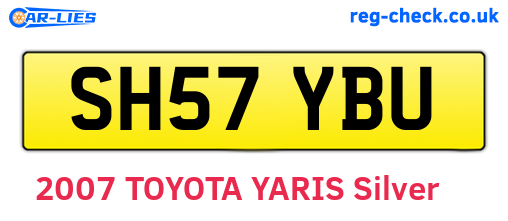 SH57YBU are the vehicle registration plates.