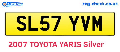SL57YVM are the vehicle registration plates.