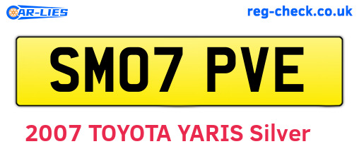 SM07PVE are the vehicle registration plates.