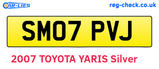 SM07PVJ are the vehicle registration plates.