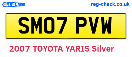 SM07PVW are the vehicle registration plates.