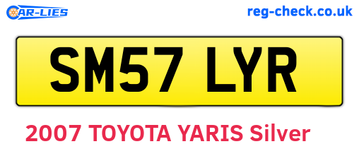 SM57LYR are the vehicle registration plates.