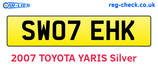 SW07EHK are the vehicle registration plates.