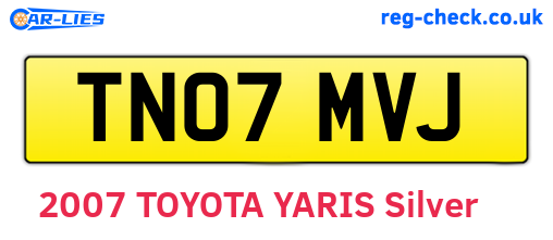 TN07MVJ are the vehicle registration plates.