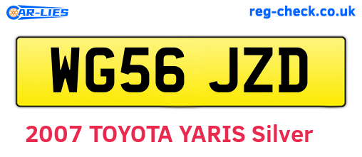 WG56JZD are the vehicle registration plates.