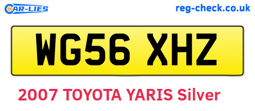 WG56XHZ are the vehicle registration plates.