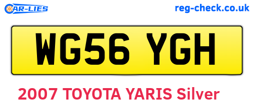 WG56YGH are the vehicle registration plates.