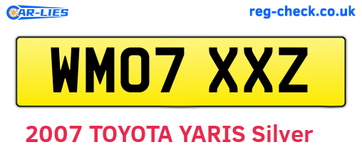 WM07XXZ are the vehicle registration plates.