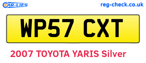WP57CXT are the vehicle registration plates.