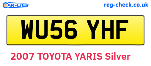 WU56YHF are the vehicle registration plates.