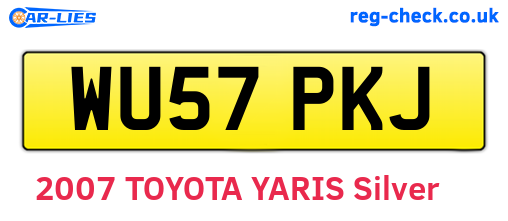 WU57PKJ are the vehicle registration plates.
