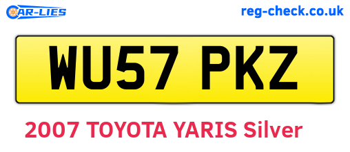WU57PKZ are the vehicle registration plates.