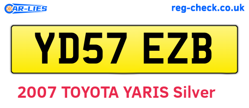 YD57EZB are the vehicle registration plates.