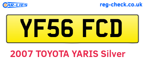 YF56FCD are the vehicle registration plates.