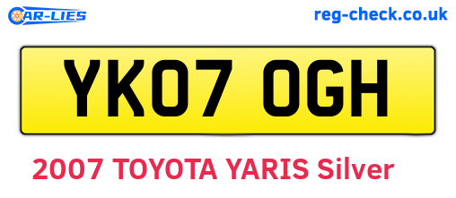 YK07OGH are the vehicle registration plates.