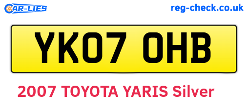 YK07OHB are the vehicle registration plates.