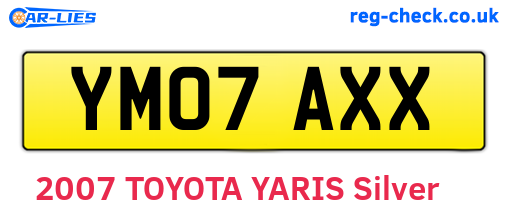 YM07AXX are the vehicle registration plates.