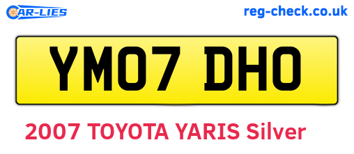 YM07DHO are the vehicle registration plates.